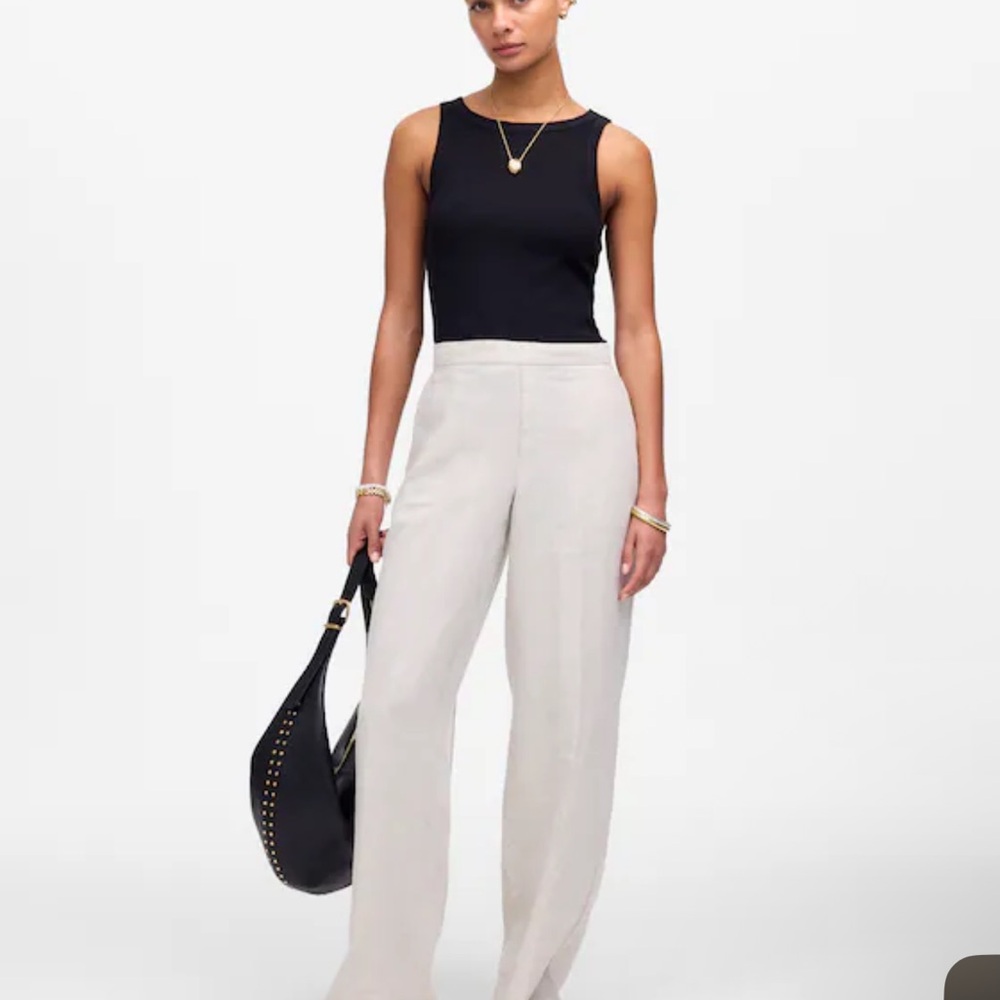 The Easy Pull-On Pant in 100% Linen new with tags